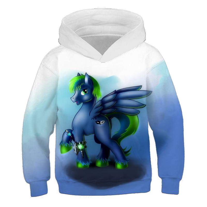 Autumn Child Cartoon Unicorn Hoodies Boys' Coat Girls 3D Print Casual Long Sleeve Children's Sweatshirt Kids' Loose Top