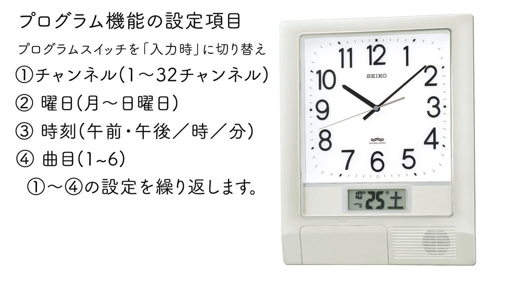 Seiko Clock Wall Clock Office Type Chime Program Function Date Calendar Radio Wave Analog Silver Metallic PT201S