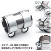 S-NET Muffler Band Universal Exhaust Pipe Clamp Connection Sleeve Pipe Connector Stainless Steel Bolt Iron Total Length 96mm Diameter 65mm