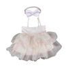 Delicate Baby Girls Tulle Dress Breathable Polyester Fabric Newborns Photo Studio Props Layered Skirt With Headdress