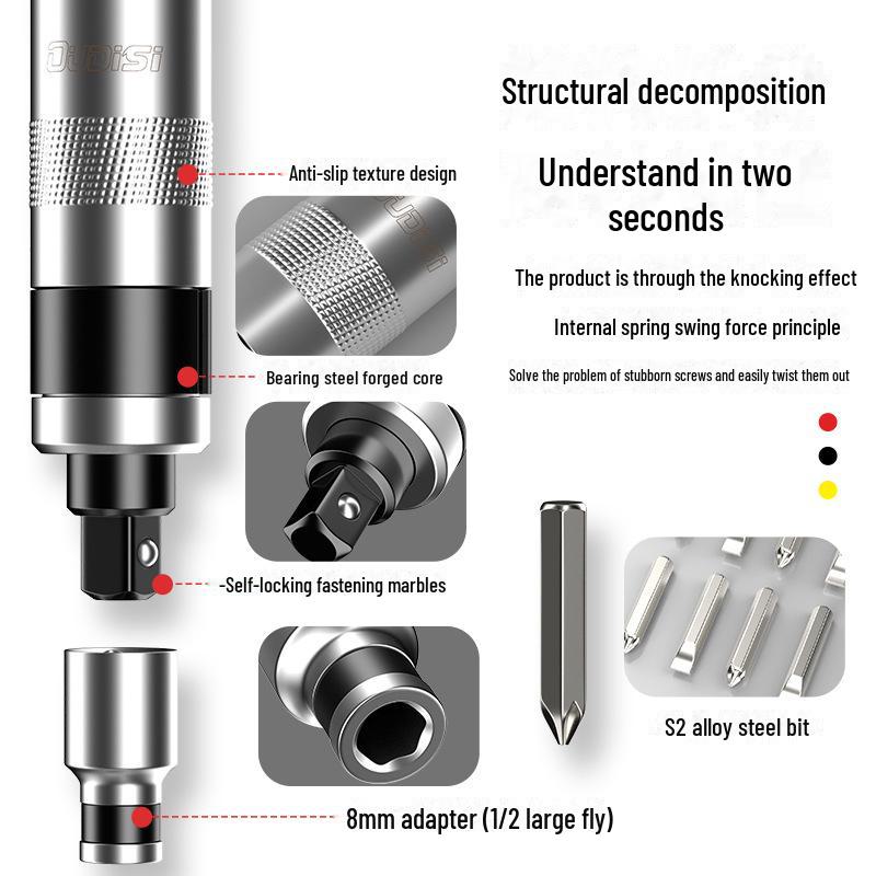 Impact Screwdriver Set for Rusty Screws with Sleeves