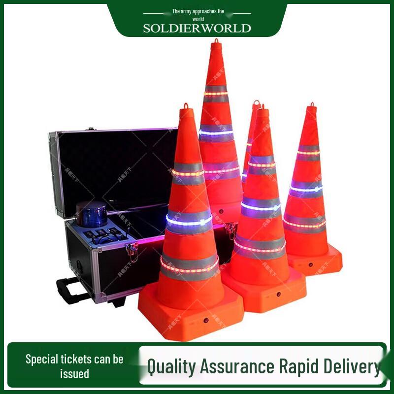Retractable Traffic Cone Warning System