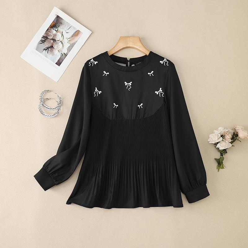 ZANZEA Women Casual Round Neck Long Sleeve Loose Print Blouse