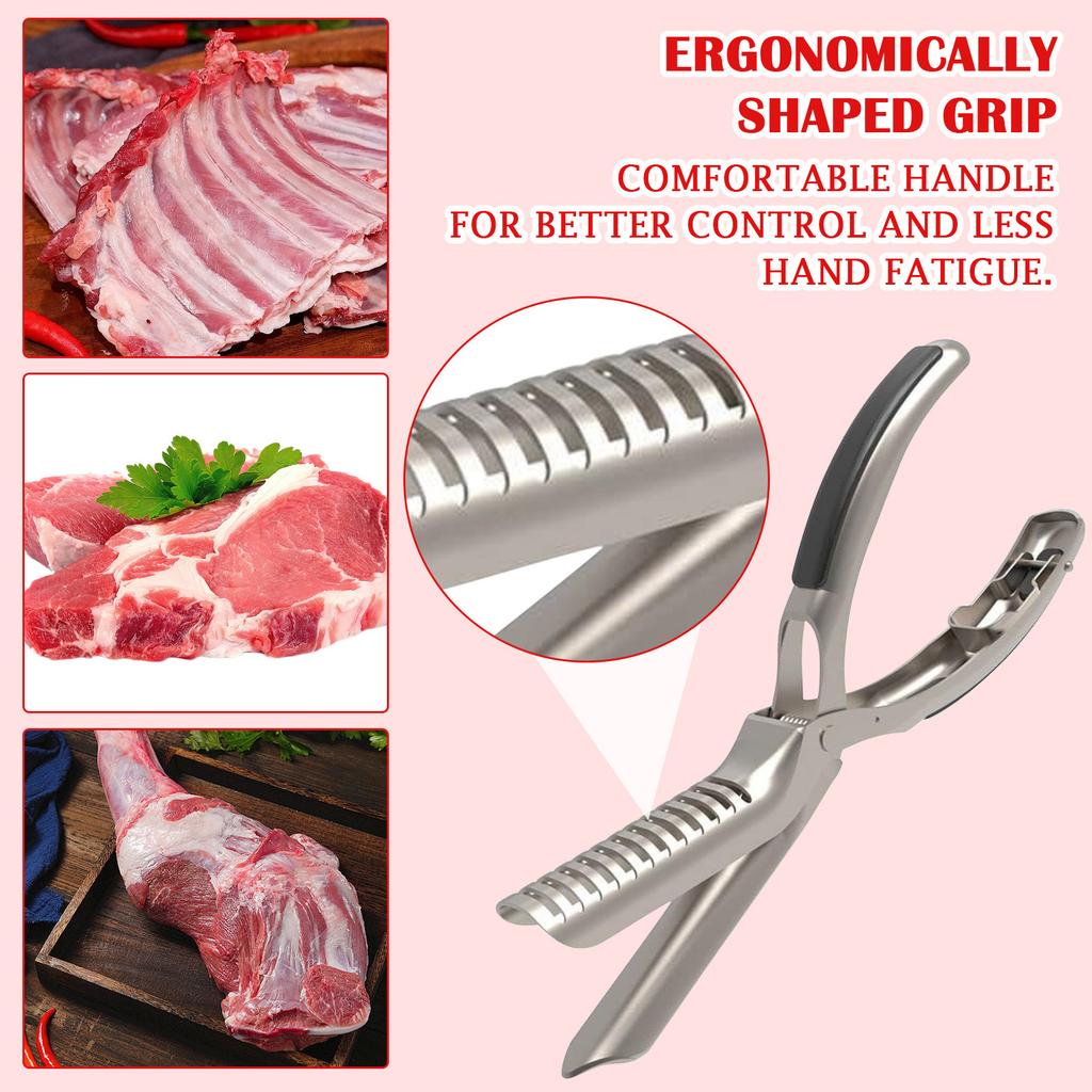 Rib Prep Pro Rib Membrane Remover Tool Guide Trimming Peeling Ribs Rib Membrane Remover Grilling Tools BBQ Rib Preparation Tool