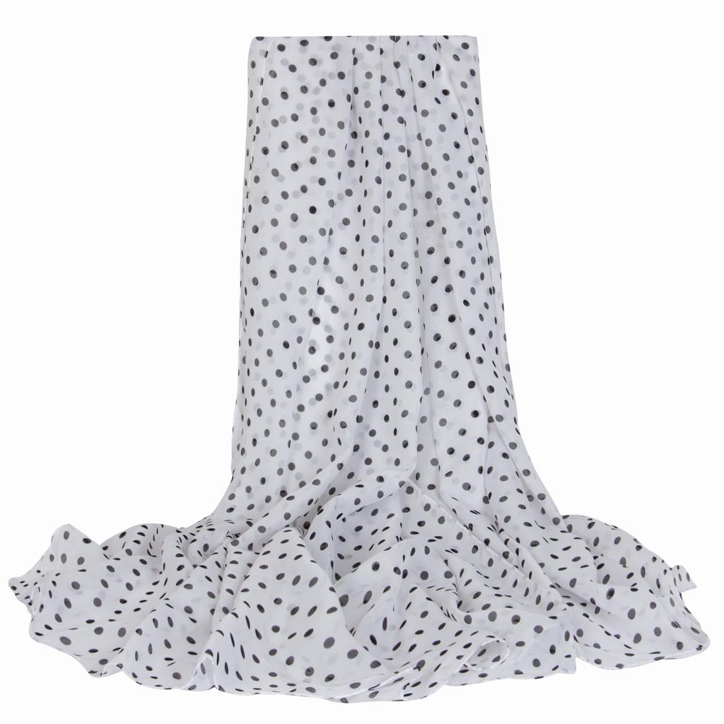 Extra Large Chiffon Printed Scarf White Shawl Dual-purpose Women's Korean Version Autumn and Winter Long Scarf Beach Towel for Women