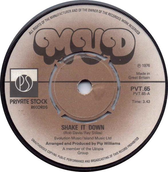 

7inch Record MUD - Shake It Down PVT65 Private Stock 1976 UK Rock Used