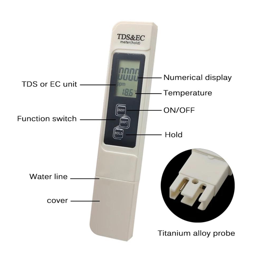 Salinity Temp Tester Test Pen Testing Tools Water Auto-off