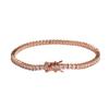 Mezmic Moissanite Square Pave Setting Tennis 925 Silver Bracelet