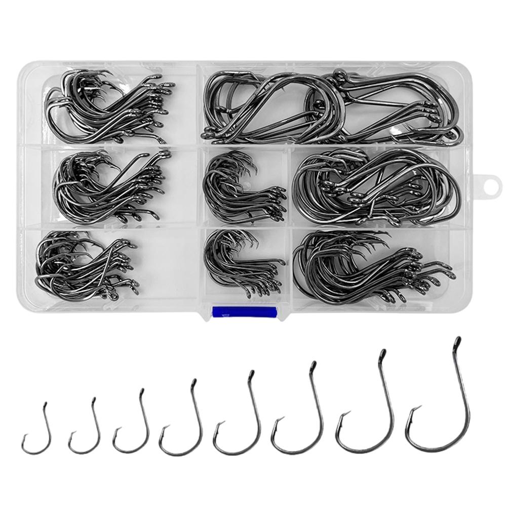 

200pcs Octopus Fishing Hooks High Carbon Steel Barbed Fish Hooks Saltwater Carp Fishhook for Bass Salmon Fishing Accessories