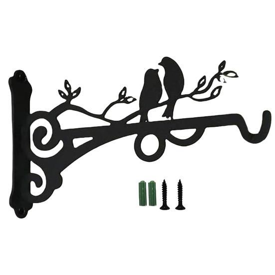 Wall Plant Hanger Metal Coated Wall-mounted Hook Rust-Proof Indoor Outdoor Bracket