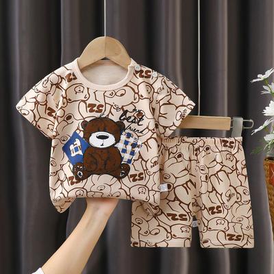 Pyjama d'été pour enfants garçons et filles, t-shirt à manches courtes imprimé de dessin animé mignon avec Short, ensembles de vêtements pour bébés en bas âge, nouvelle collection