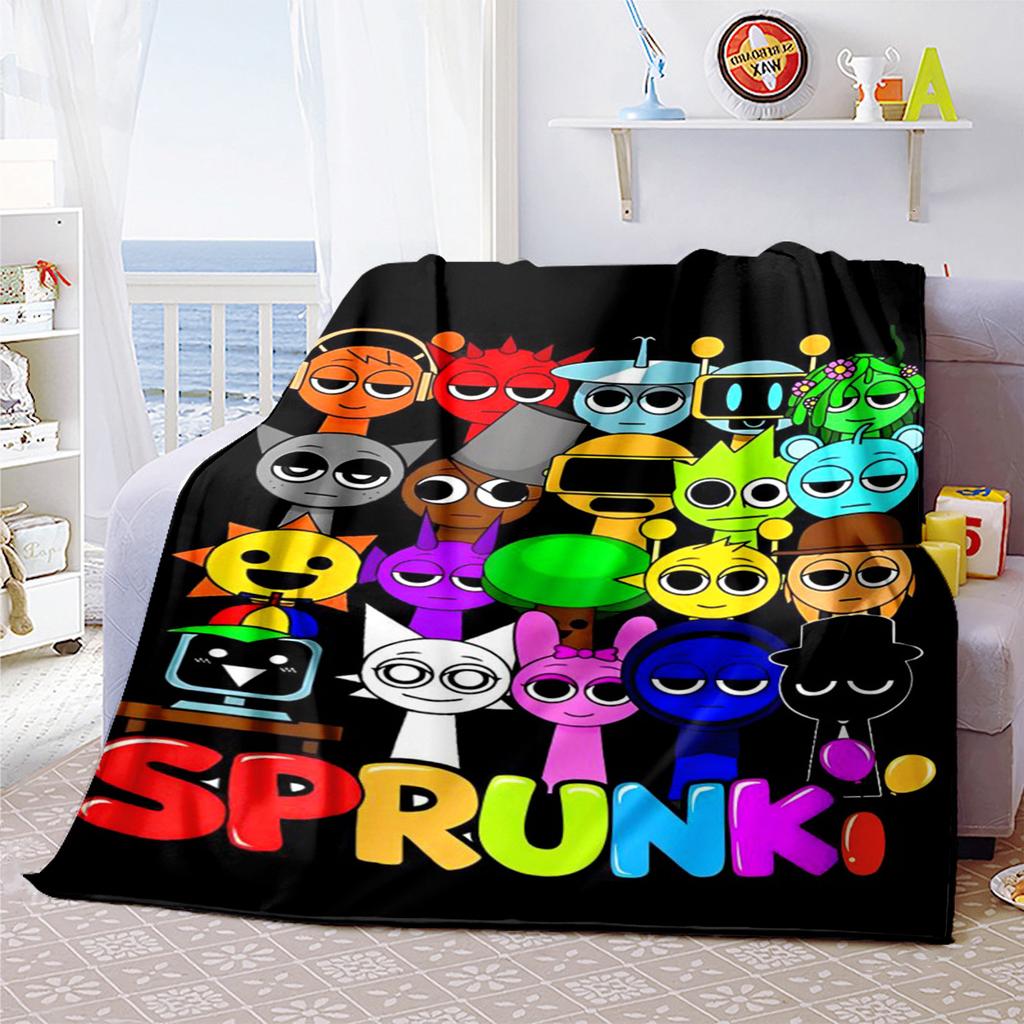 Sprunki Characters Plush Blanket Soft Comfortable All Seasons Perfect Gift Couch Office Nap Outdoor Travel Blanket