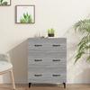 Vidaxl Cabinet, Sonoma Grey Oak, 69.5X34X90Cm, Wood-Based Material