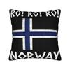 Norway Vintage Sports Design Norge Norwegian Pillow Cover Cushion Cover Retro Trendy Pillow Case For Wedding Party Home Decor