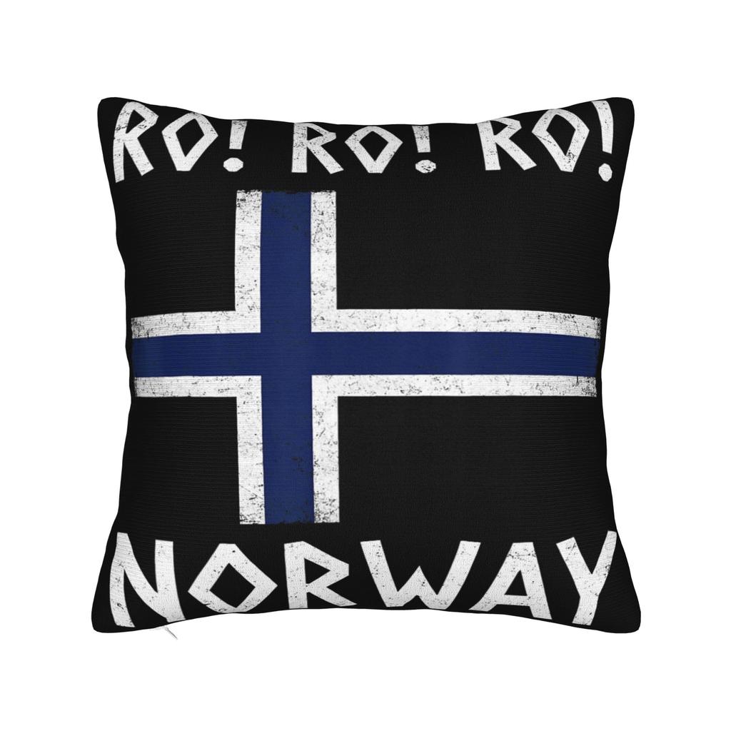 Norway Vintage Sports Design Norge Norwegian Pillow Cover Cushion Cover Retro Trendy Pillow Case For Wedding Party Home Decor