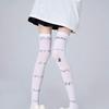 Subculture Soft Girl Emoticon Velvet Thigh-High Socks - Anime Cosplay Over-the-Knee Style