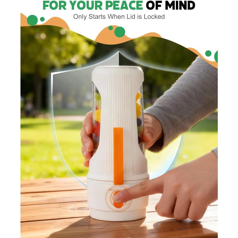 Portable blender for making smoothies; BPA-free mini blender for mixing protein powder; 15 ounces (approx. 440 ml)