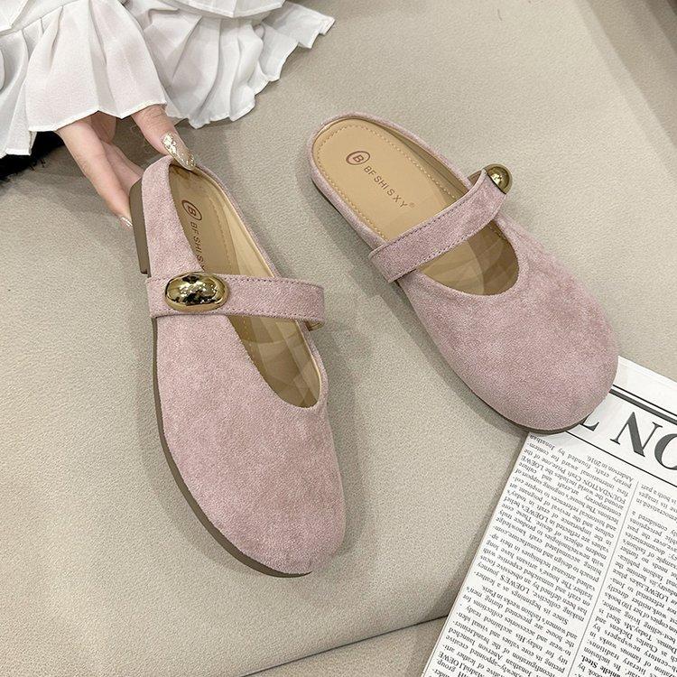 Sapato Único Francês Retrô de Boca Baixa para Mulheres na Primavera de 2025, Solado Suave e Macio, Sapato Único Amarelo de Sola Reta