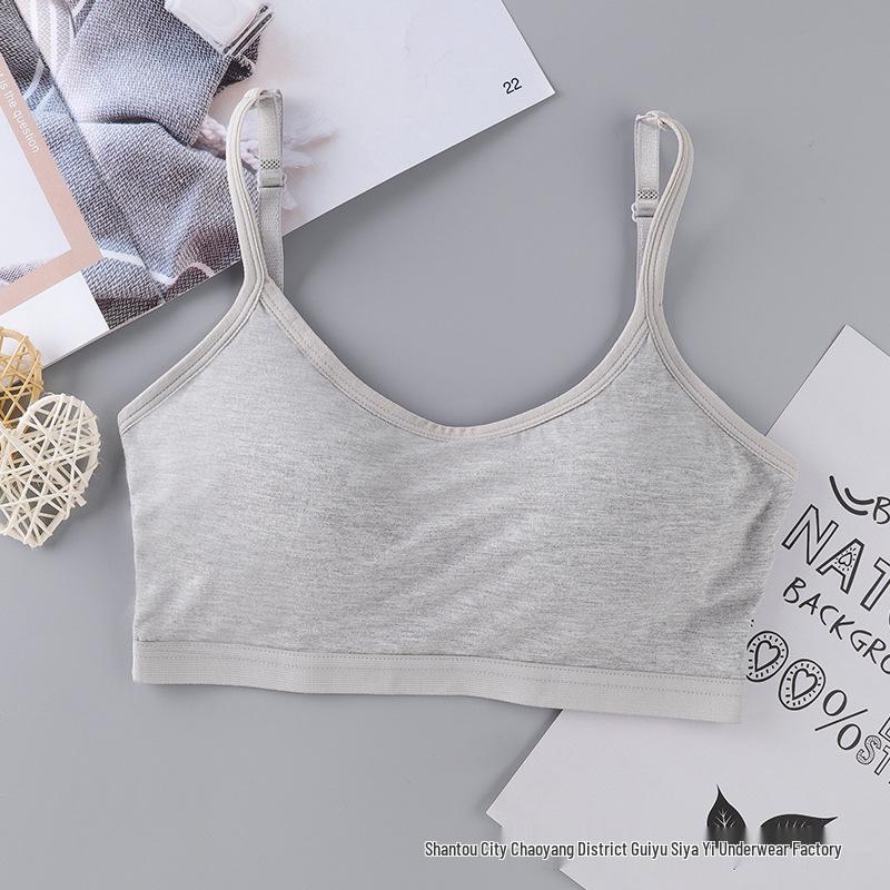 One-Piece Strapless Wire-Free Cotton Camisole Sports Bra for Women