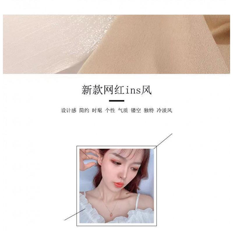 Stainless Steel Double Layer Four Leaf Clover Bracelet Women Minimalist Fashion Jewelry Gift