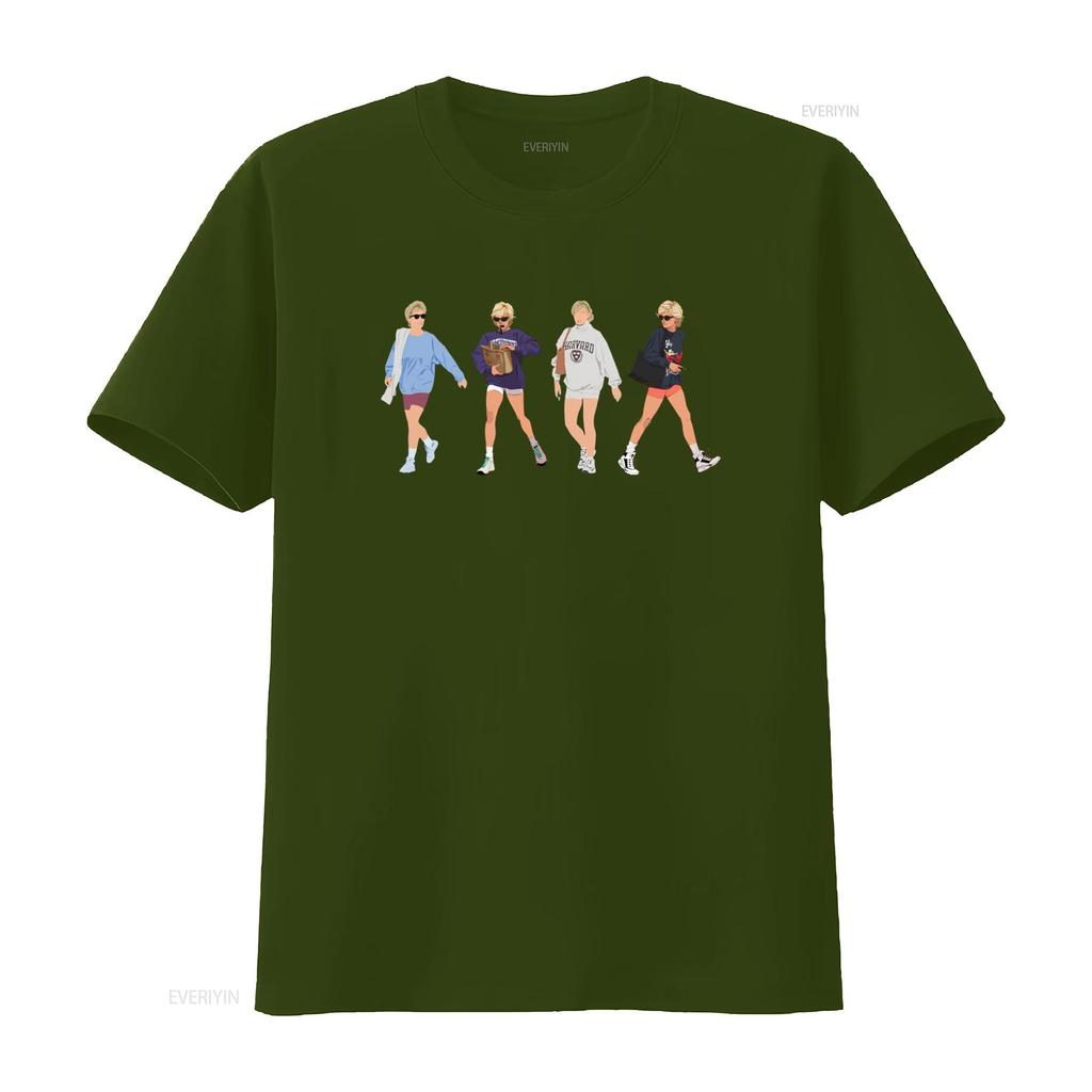 Princess Diana T Shirt 90S Vintage Lady Of Wales Fashion Print Casual Shorts Sweat And Sneakers Style For Her Vintage Washed