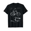 Vintage Patent Print 1900 Bicycle T Shirt Bike Vintage Washed Stylish Graphic Comfortable Versatile Breathable Slightly Fashion