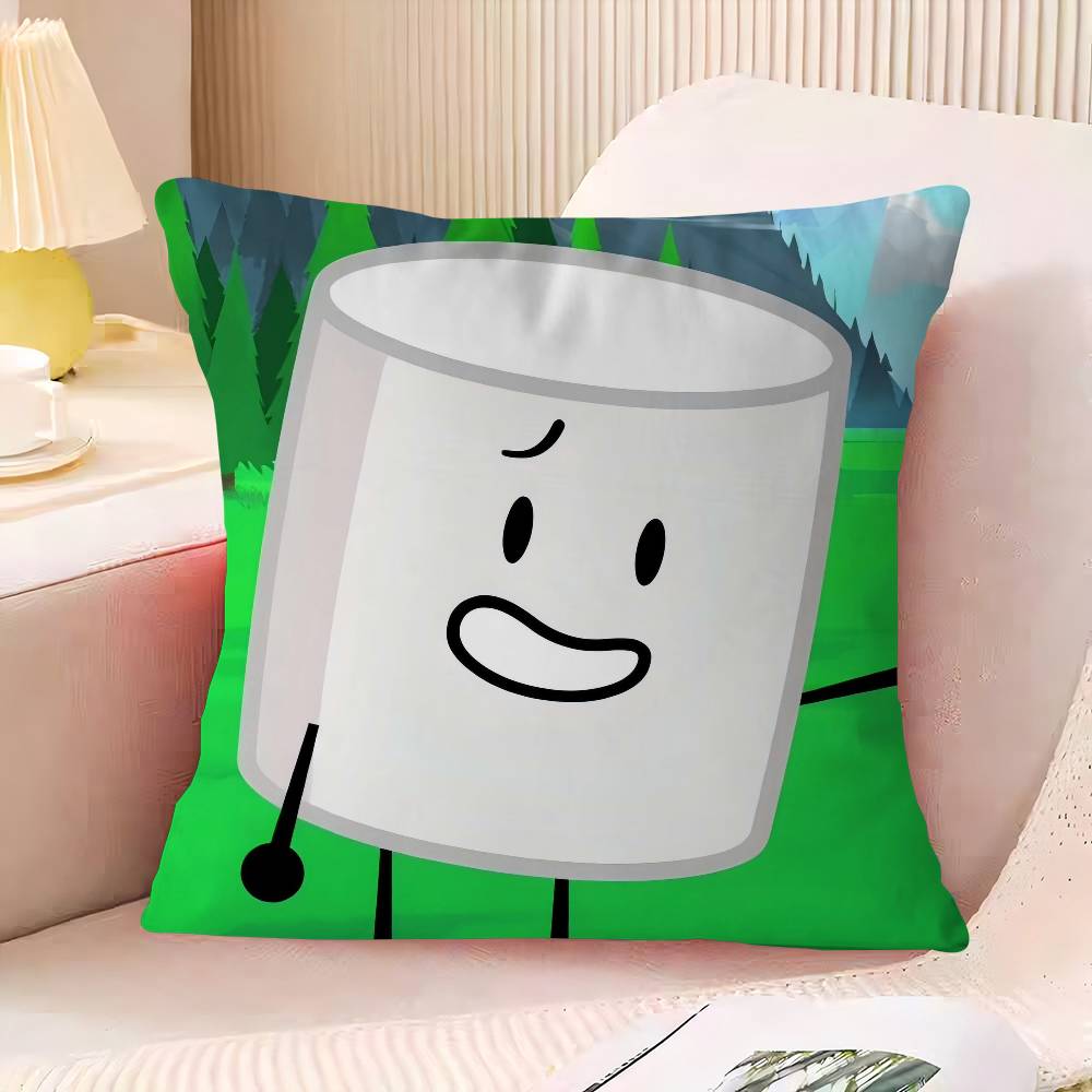 

B-BFDI N-New Throw Pillow Cover 45x45cm Soft Cozy Cotton Outdoor Decorative Pillowcase Covers With Zipper For Couch Sofa Bedroom 16x16Inch