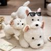 Adorable West Highland White Terrier Plush Puppy Doll - Sleeping Girl Figurine Toy, Perfect Birthday Gift