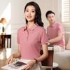 Unisex Summer Breathable Short Sleeve Polo Shirt with Turn-Down Collar for Corporate Group Customization