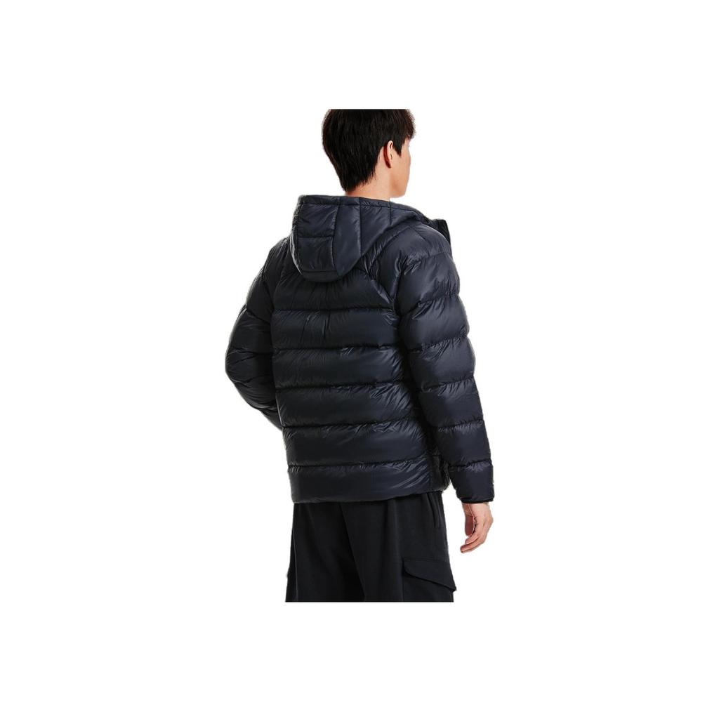 Under Armour Solid Color Sports Casual Hooded Down Jacket Men Outerwear Black 1372651-001