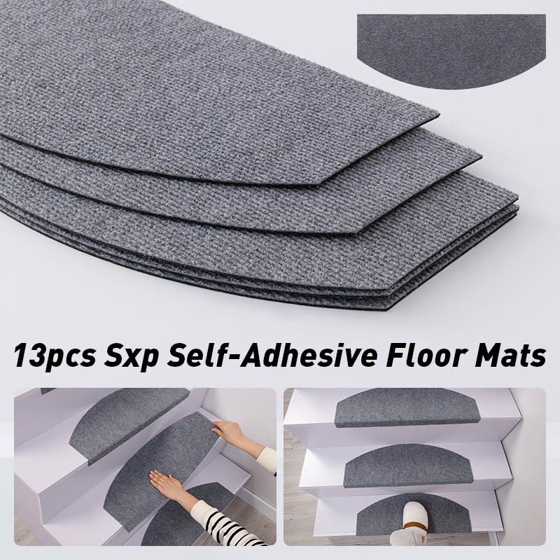 60x24cm 13pcs Self-Adhesive Stair Rugs Soft Stair Stepping Mat Non Slip Carpet Protector Rug Stair Treads Covers Rugs Foot Mat