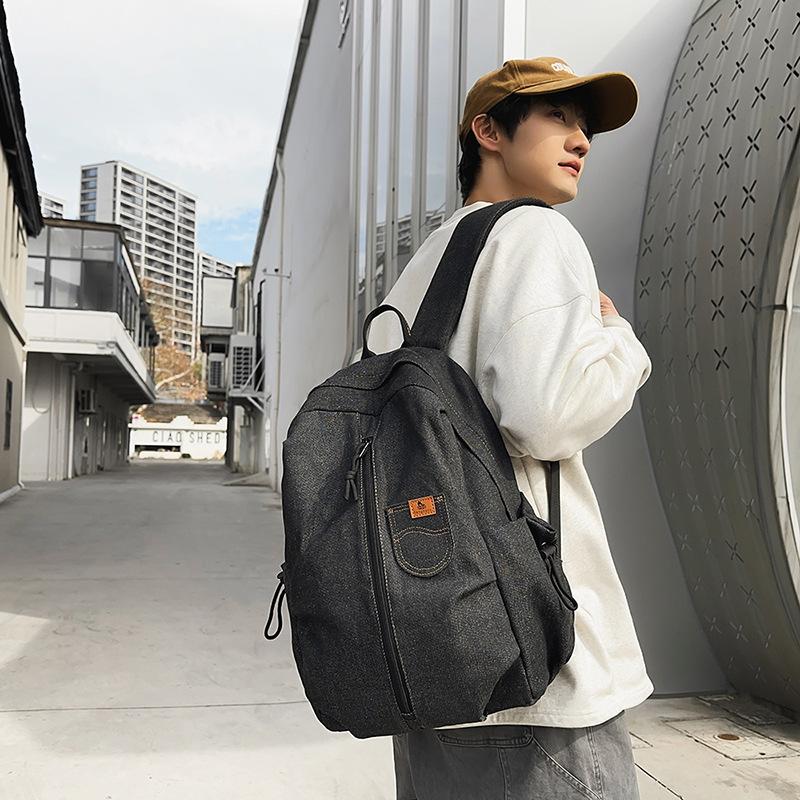 Trendy Brand Backpack Men'S Large-Capacity Backpack College Student Computer Bag High School Junior High School Student Schoolbag Women'S Travel Bag