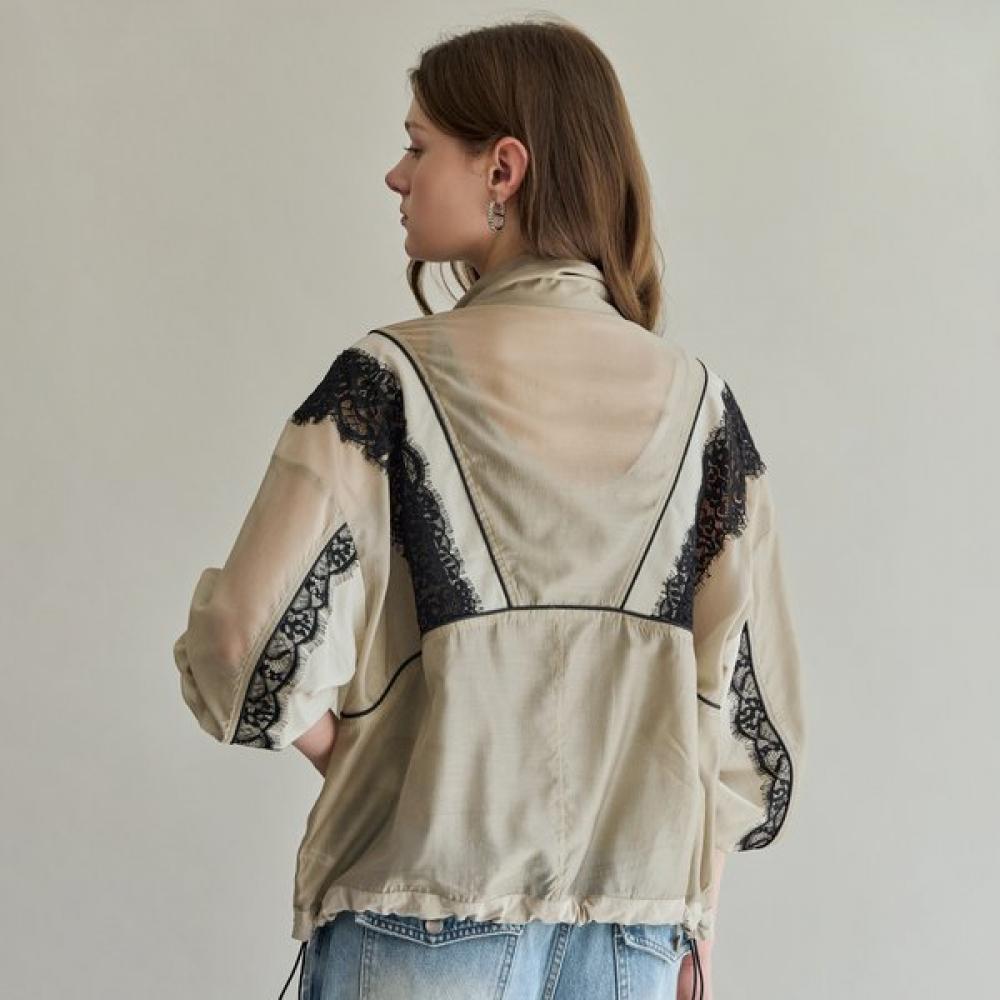 Maxza Sheer Lace Color Wind Jumper Zf05qj010nh