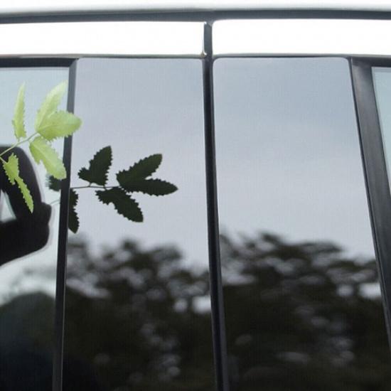 For Ford Taurus 2010-2019 Glossy Black Pillar Posts Covers Window Door Trim 6PCS