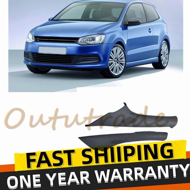 For VW Polo 2011-2018 Black Door Speaker Bass Loudspeaker A Pillar Interiore Trim Tweeters 6RD867233 6RD867234