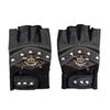 1 Pair Cycling Gloves PU Leather Skull Punk Black Driving Motorcycle Biker Fingerless Tactical Gloves Mens Womens Gloves