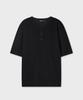 WHO.A.U Henley Neck Short Sleeve Sweater / Whkag2592U