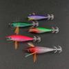 5pcs UV Tinsel Squid Jig Lure 5Pcs Per Set Saltwater Squid Lure Sharp Eging Bait  Saltwater Fishing