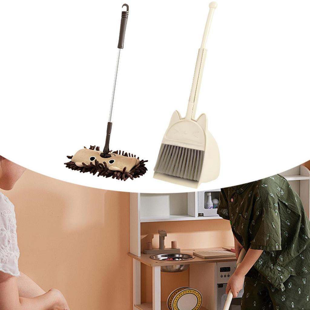 Mini Broom Dustpan and Mop Little Housekeeping Helper Play House Toys Cute Children Household