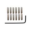 12 Stück Neue Metall-Steg-Sattelschrauben M3X10 Einstellschrauben für elektrische Einstellung Gitarrenzubehör Silberne Gitarren-DIY-Teile