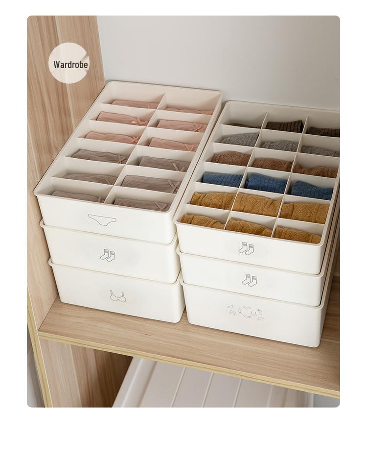 Large Capacity Drawer Organizer Box for Underwear, Socks, Bras, and Pants