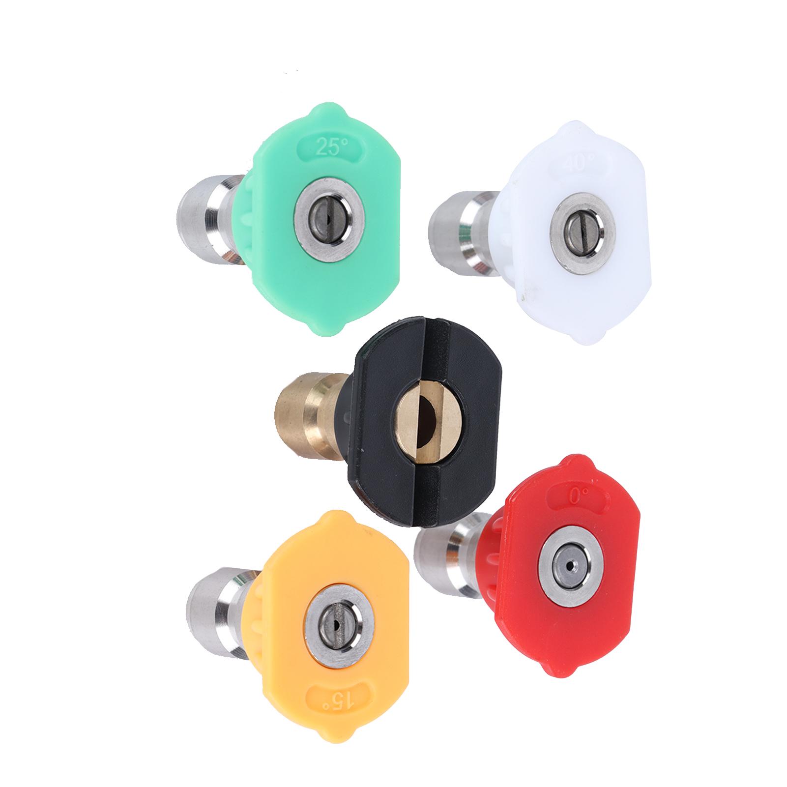 

5 шт., насадки для мойки высокого давления из нержавеющей стали, насадки для быстрого подключения, аксессуары для мойки высокого давления