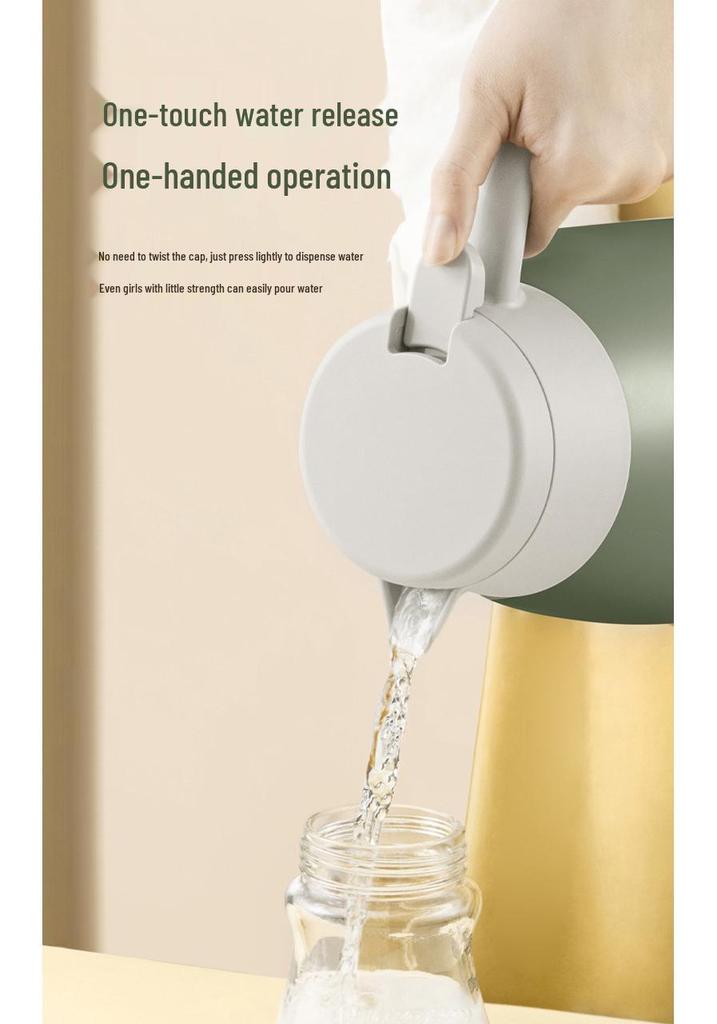 Supor Stainless Steel Insulated Kettle - Large Capacity Portable Thermos for Home and Office.