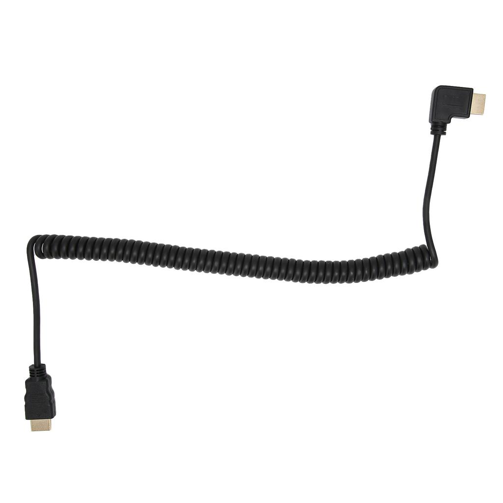 High Definition Multimedia Interface Extension Cable A Male to A Male Right Turn Spring Wire 1m
