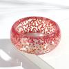 New Colorful Foil Geometric Resin Wide Bangle for Women Stackable Chunky Acrylic Round Statement Bracelets Trendy Jewelry Gifts