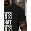 European sizes Men'S Short-Sleeve Summer T-Shirt with a Round Neck, Featuring a Comfortable Casual Outdoor Letter Design, Plus Size