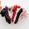1 Pair Baby Socks Two Balls Knitted Autumn Winter Elastic Opening Middle Tube Toddler Girls Socks for Home