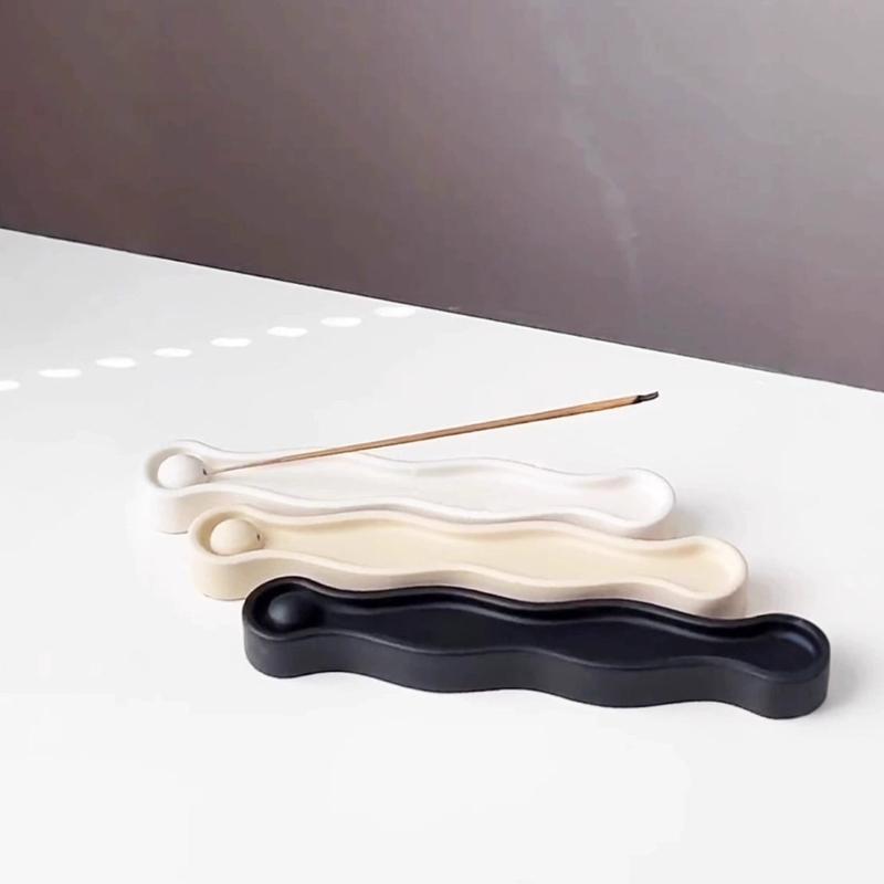 Flexible Silicone Incenses Stick Holder Base Mould Gypsum Mold for Handmade Crafts Plaster Home Decoration Making Mold