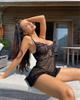 New Sexy and Fun Underwear Mesh Transparent Women's Pure Desire Perspective Attractive Sling Thong Sleepwear Dress