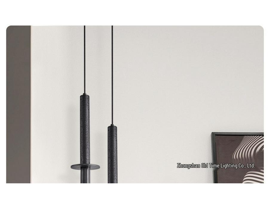 Black Hole Stone Mid-Century Minimalist Pendant Light for Bedroom, Dining Room, or Bar